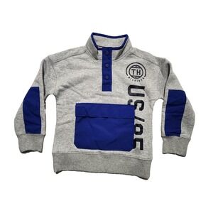 Tommy Hilfiger Boys Fleece Sweatshirt Pullover Gray Size Small